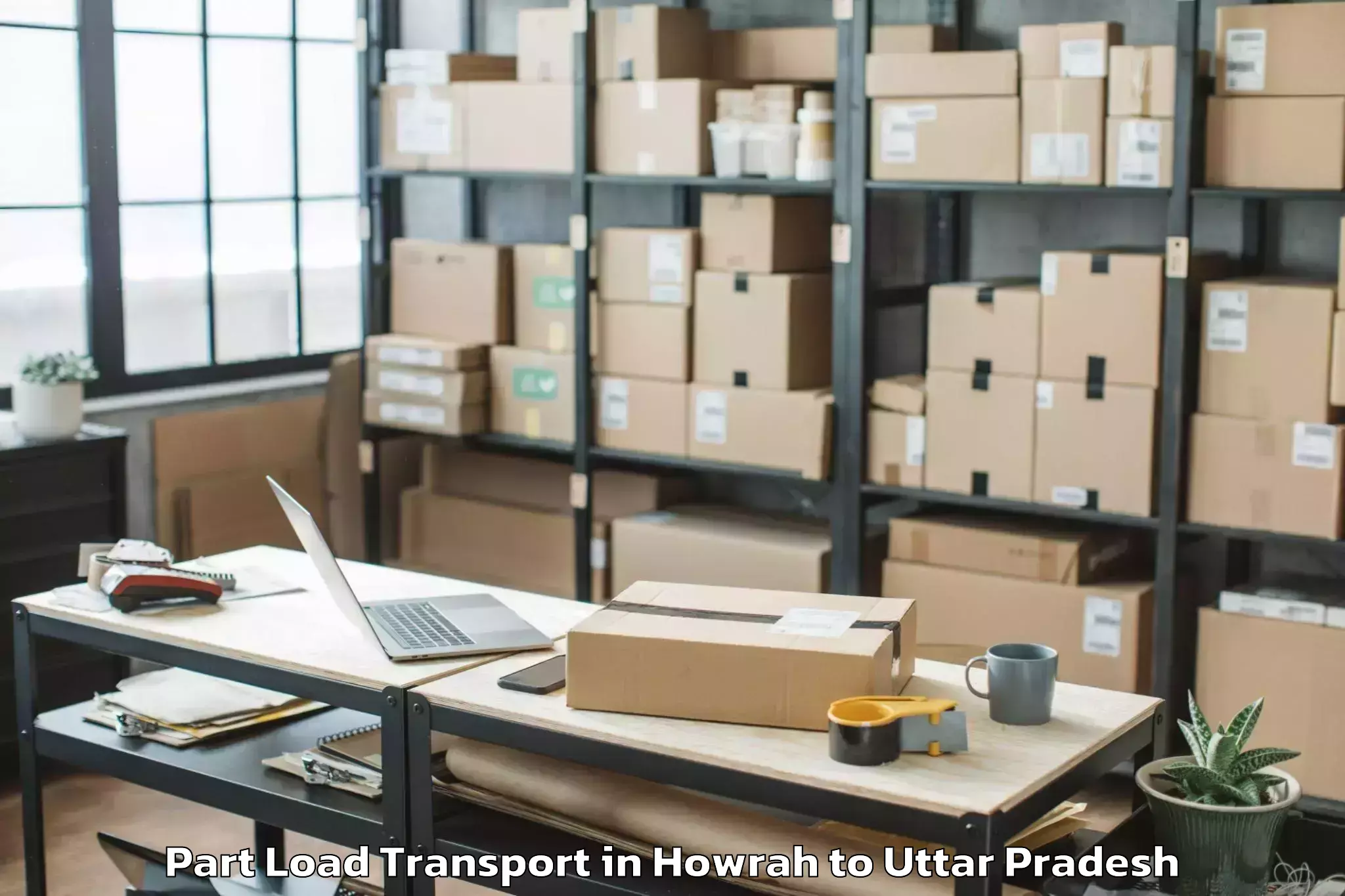 Top Howrah to Ujhani Part Load Transport Available